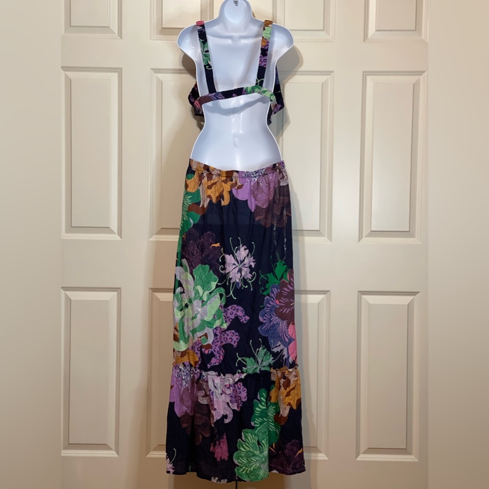 ANTHROPOLOGIE Maeve Floral Cut Out Tropical
Maxi Dress Size L-Multicolor - Picture 5 of 6